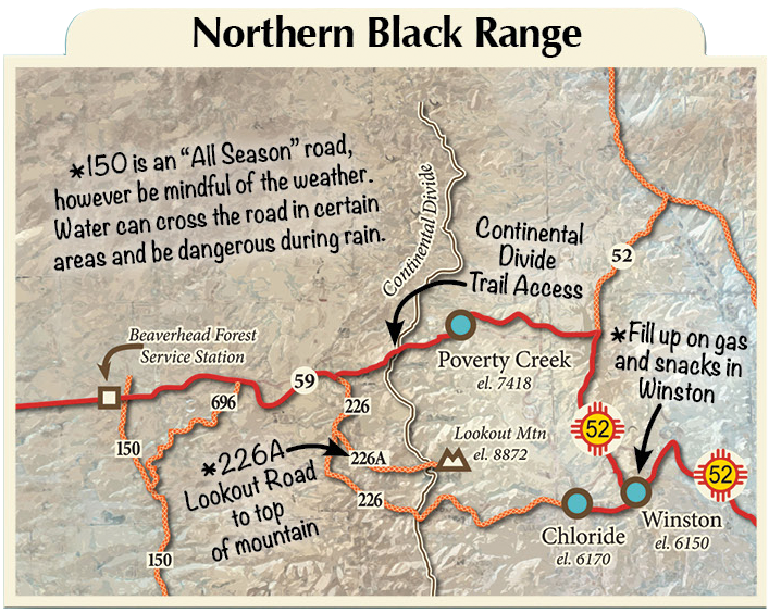 northern Black Range map