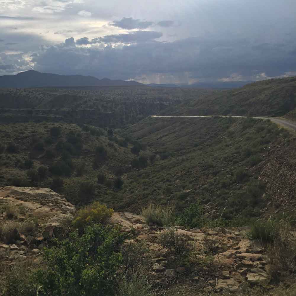 mountain scenery along the Geronimo Trail Scenic Byway