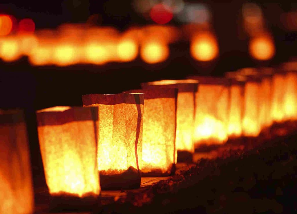 luminarias at Elephant Butte Lake State Park